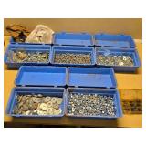 Assorted Hardware and Fasteners including Screws, Bolts, Nuts, and Washers