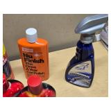 Armor All Tire Foam, Turtle Wax Carpet Cleaner, Nu Finish Car Polish, Black Magic Liquid Wax, Eagle One Nanowax - Some Partials