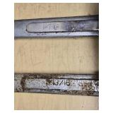 Open-End Box Wrenches ranging from 1-1/8 to 2 inches