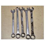 Challenger and Other Brands Combination Wrench Set, Various Sizes ranging from 1 1/4 to 1 1/2 inches