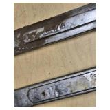 Challenger and Other Brands Combination Wrench Set, Various Sizes ranging from 1 1/4 to 1 1/2 inches