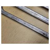Challenger and Other Brands Combination Wrench Set, Various Sizes ranging from 1 1/4 to 1 1/2 inches