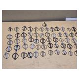 Lot of Metal D-Ring Cotter Pins