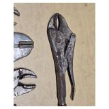 Lot of Locking Pliers and Wrenches Including Vice Grip and Other Brands