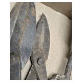 Vintage Metal Hand Tools Set including Scissors, Shears, and Pliers