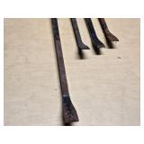 Stanley and Craftsman Pry Bars including 24" Heavy-Duty Bar, Medium Bars, and Small Bar