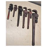 Set of Assorted Pipe Wrenches