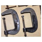 Lot of C-Clamps including Sears, Adjustable, and others