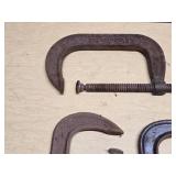 Lot of C-Clamps including Sears, Adjustable, and others
