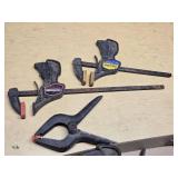 Craftsman and Quick-Grip Clamps Set including Mini Bar Clamps and C-Clamp