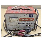 Traveller Heavy Duty Battery Charger, 6/12 Volt, 4 Amp - Powers On