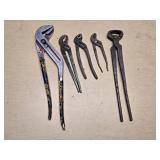 Lot of Hand Tools including Adjustable Wrenches and Pliers Set