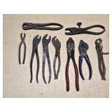 Lot of Vintage Hand Tools including Pliers and Wire Cutters