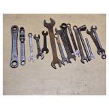 Assorted Wrenches and Hand Tools Lot Including Adjustable and Box End Wrenches