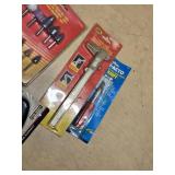 Tool Cache Pistol Grip Junior Hacksaw, Scraper Set, Mounted Stone Set, Caliper Gauge, and X-ACTO Knife