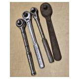 Craftsman and Other Ratchets Lot including Forged in USA V Series, Craftsman, and Nupla Tools 1/2" Drive