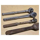 Craftsman and Other Ratchets Lot including Forged in USA V Series, Craftsman, and Nupla Tools 1/2" Drive