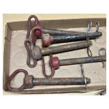 Lot of Stake/Anchor Pins with Handles and Clips