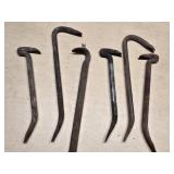 Lot of Pry Bars and Crowbars Various Sizes and Styles