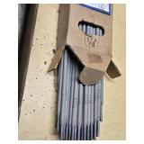 Lincoln Electric Fleetweld 37 Welding Electrodes 6013, Forney Welding Helmet, and Electrode Storage Tubes