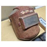 Lincoln Electric Fleetweld 37 Welding Electrodes 6013, Forney Welding Helmet, and Electrode Storage Tubes