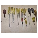 Lot of Mixed Screwdrivers and Hand Tools including Phillips and Flathead