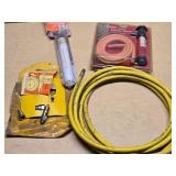 1st Auto Deluxe Siphon Pump, Spalding All Sport Inflating Pump, and Super-Air Heavy Duty Inflating Pump with Hose and Accessories