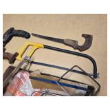 Assorted Hand Saws and Hacksaws with Blades and Accessories