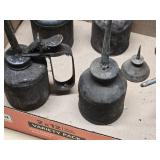Collection of Vintage Oil Cans