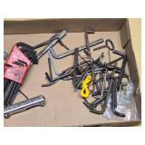 T-handle and L-shaped hex key wrenches including various sizes and styles