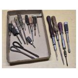 Lot of Vintage Screwdrivers and Hand Tools