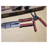 Electrical Tools and Accessories Set including Wire Strippers, Crimpers, and Connectors