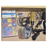 Electrical Tools and Accessories Set including Wire Strippers, Crimpers, and Connectors
