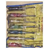 K-T Tools 7 Piece Nut Driver Set and 41 Piece Ratchet Driver Set with Bits and Sockets