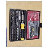 K-T Tools 7 Piece Nut Driver Set and 41 Piece Ratchet Driver Set with Bits and Sockets