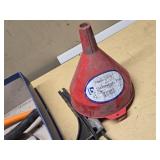 Oil Filter Wrench, Funnels, and Flexible Spout Funnel