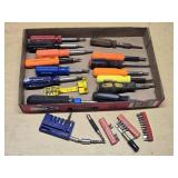 Assorted Screwdrivers and Bit Sets including Plymouth Forge, Energetools, and More