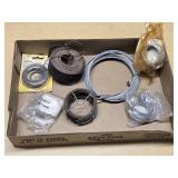Galvanized Steel Wire, Sandpaper Roll, and Various Cable Items