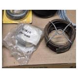 Galvanized Steel Wire, Sandpaper Roll, and Various Cable Items
