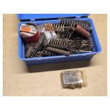 Box of Various Metal Springs and Fasteners