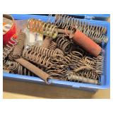 Box of Various Metal Springs and Fasteners
