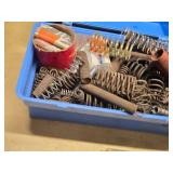 Box of Various Metal Springs and Fasteners