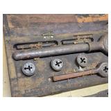 Antique Tap and Die Set with Assorted Dies and Handles  - Not Complete