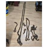 Heavy Duty Chains with Hooks and Connectors - Long one is 160"