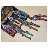Irwin and Wiss Aviation Snips Set including Green, Red, and Yellow Handles