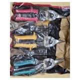 Irwin and Wiss Aviation Snips Set including Green, Red, and Yellow Handles