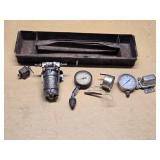 Vintage AC Spark Plug Fuel Pump and Gauges Lot