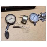 Vintage AC Spark Plug Fuel Pump and Gauges Lot