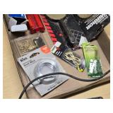 Heavy Duty Peg Hooks, RoadPro 100 Watt Inverter, and Miscellaneous Garage Items Lot including Mirrors, Picture Hangers, and Steel Wire