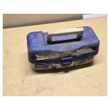 Fishing Tackle Box with Bobbers, Hooks, and Accessories
